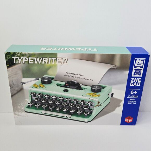 Zhe Gao Building Blocks Set Retro Typewriter Micro Mini Build Kit - Picture 1 of 11